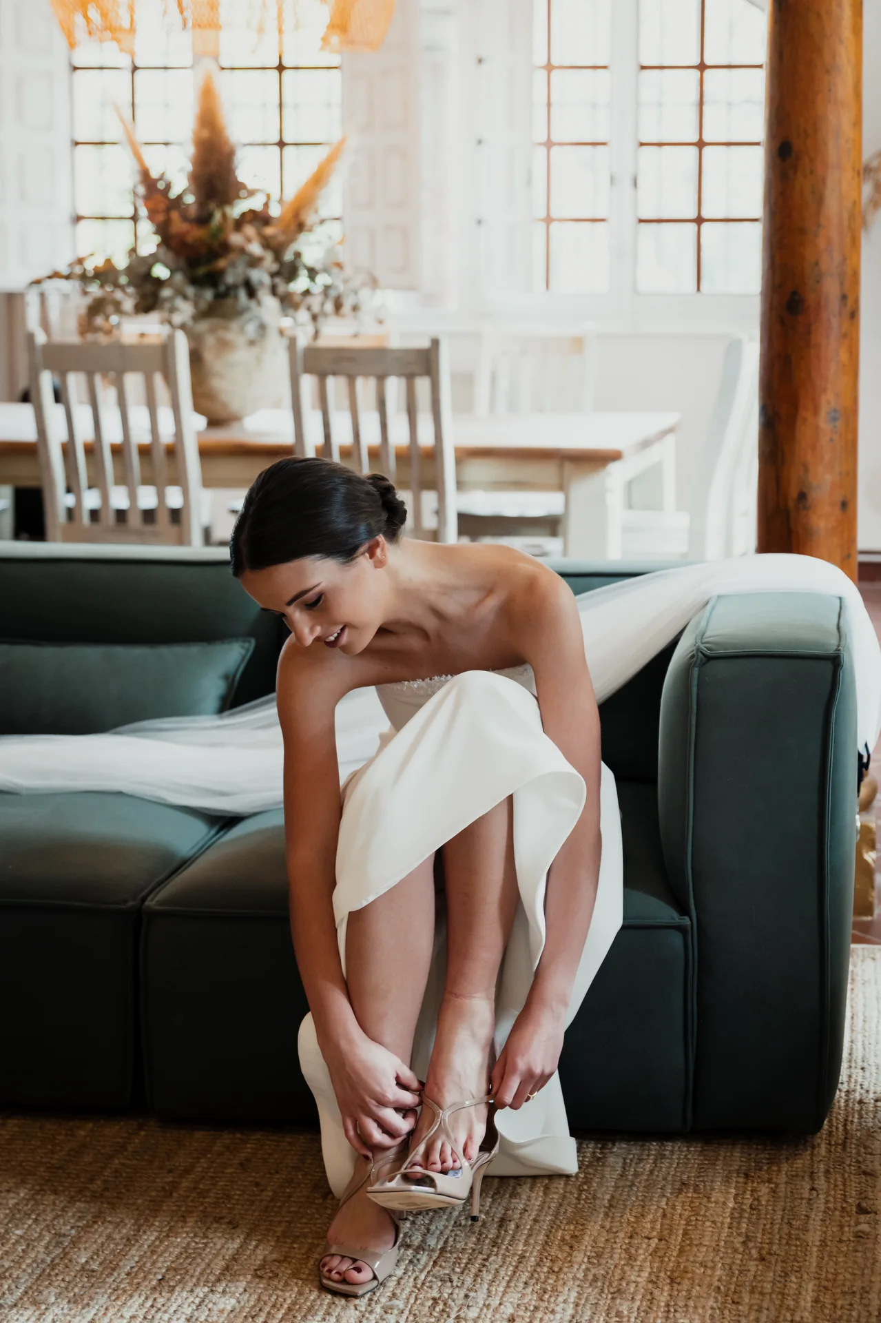 Preparativos de novia antes de la boda