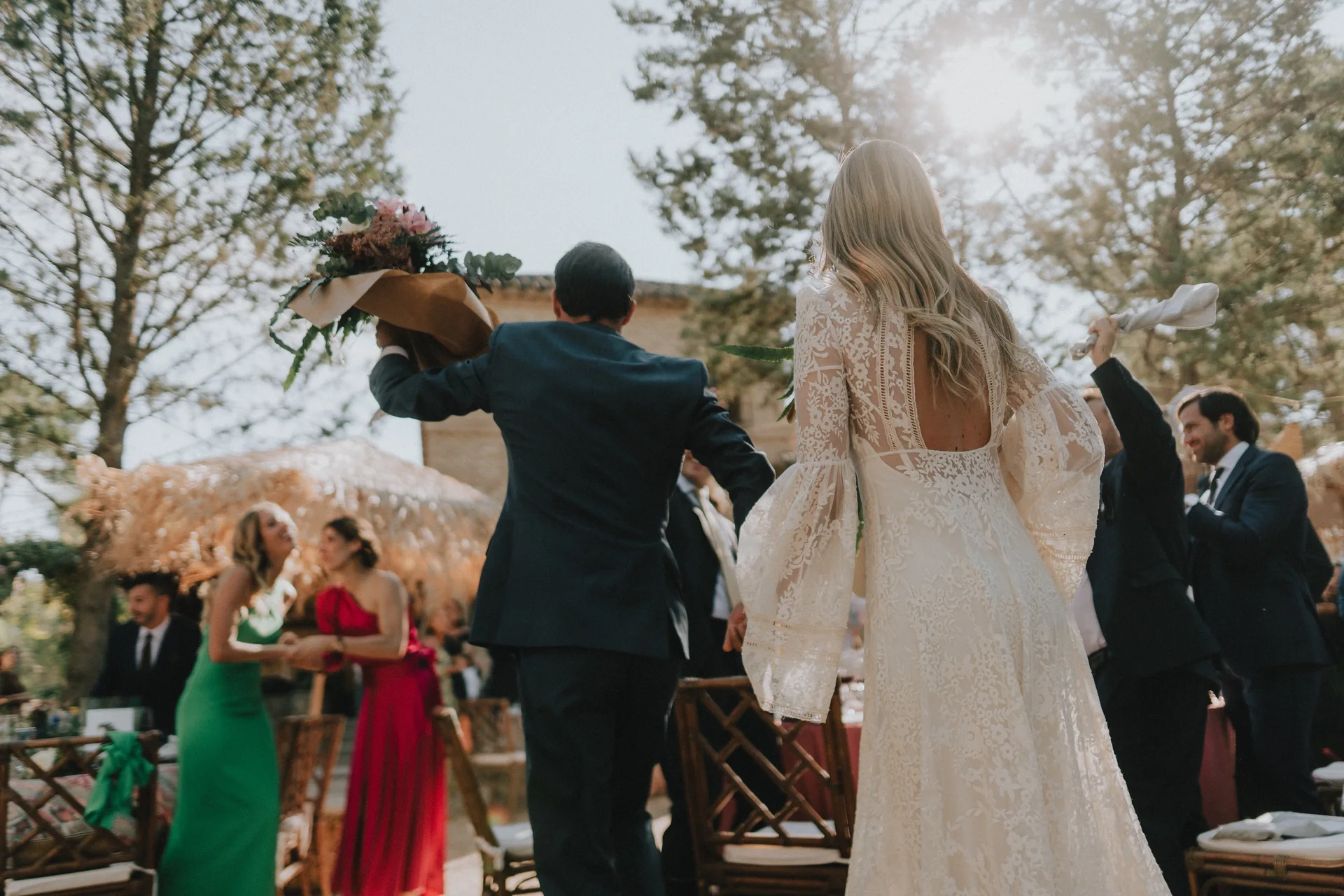 Los fundadores de Casa Dármola el día de su boda