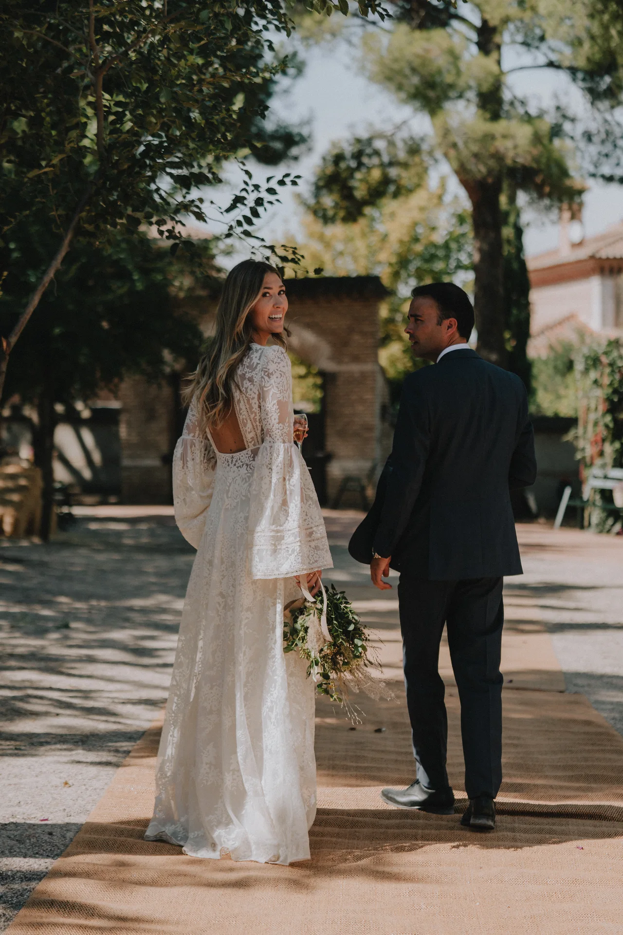 Los fundadores de Casa Dármola durante su propia boda