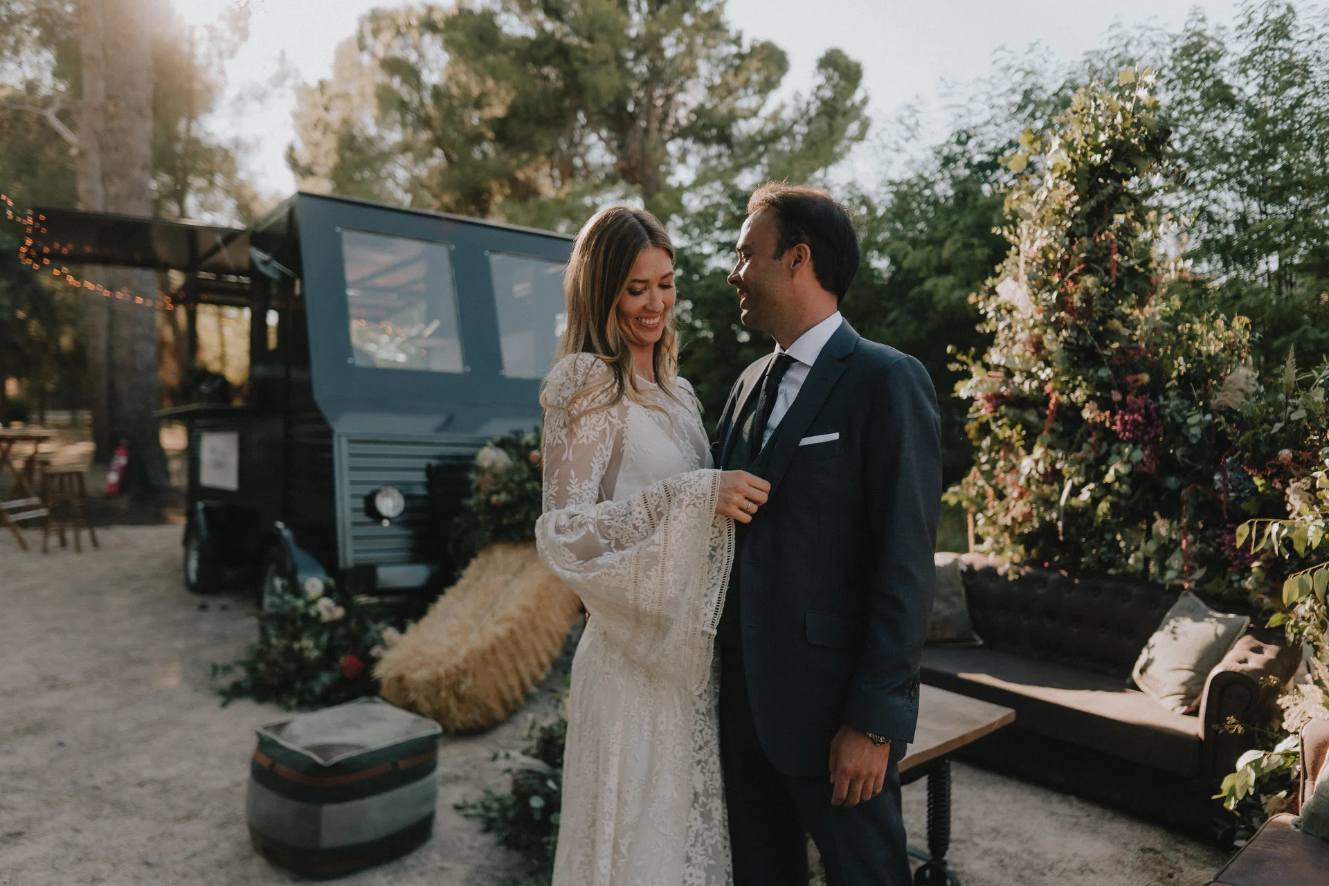 Un momento de la boda de los fundadores de Casa Dármola
